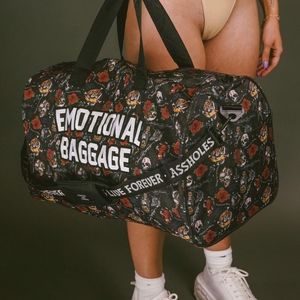 Emotional baggage Skull bottle duffle bag